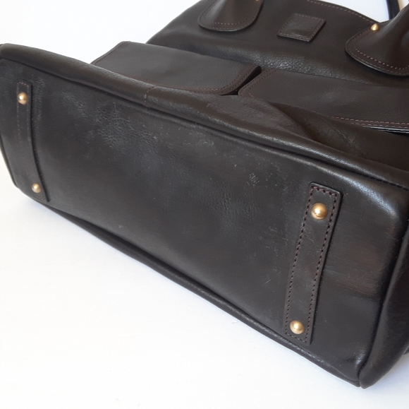 Dooney & Bourke Florentine Pocket Shopper in Black/Black - Picture 10 of 13